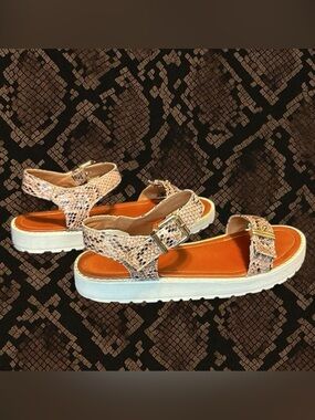 Versace 1969 Platform Snake Sandals